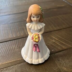 Enesco Growing Up 8 Year Old Birthday Girl Vintage 1982